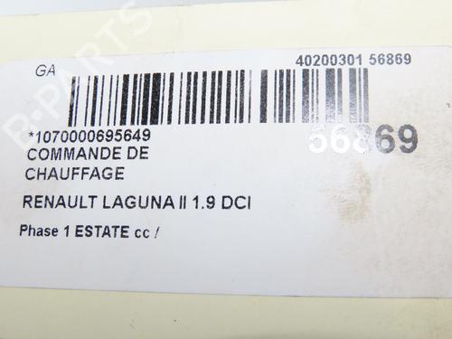 Used Climate control Climate control RENAULT LAGUNA II Grandtour (KG0/1_) 1.9 dCi (107 hp) 33279280 33279280