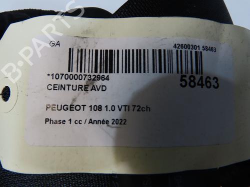 Front right seatbelt PEUGEOT 108 1.0 VTi 72 | BP38275549I25 - Image 5
