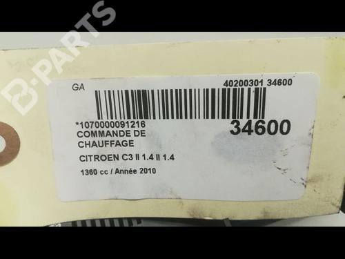 AC Styreenhet / Manøvreringsenhet CITROËN C3 II (SC_) 1.4 | BP9596840I5 