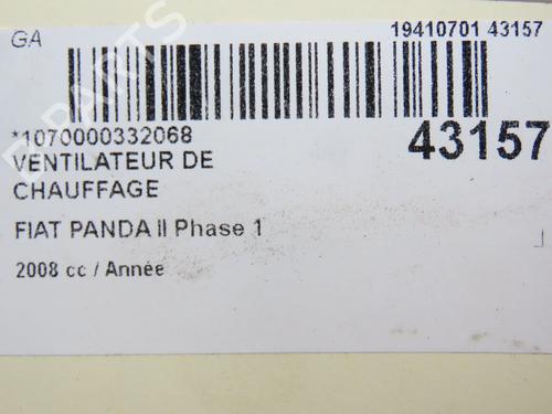 Used Heater blower motor FIAT PANDA (169_) 1.2 (169.AXB11, 169.AXB1A) (60 hp) 22996846