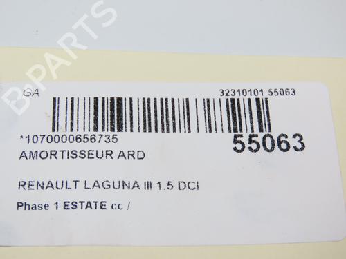 Højre bagtil støddæmper RENAULT LAGUNA III Grandtour (KT0/1) 1.5 dCi (KT0A, KT0R, KT02) (110 hp) 29216014