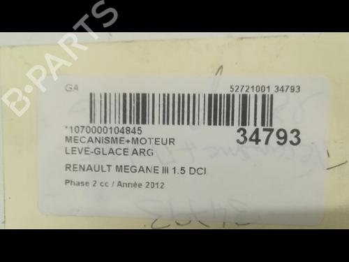Used Rear left window mechanism RENAULT MEGANE III Hatchback (BZ0/1_, B3_) 1.5 dCi (BZ09, BZ0D, BZ1W, BZ29, BZ14) (110 hp) 9597400