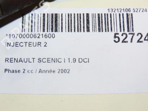 Injektor für RENAULT SCÉNIC I MPV (JA0/1_, FA0_) 1.9 dCi (JA05, JA1F) (102 hp) 28801406