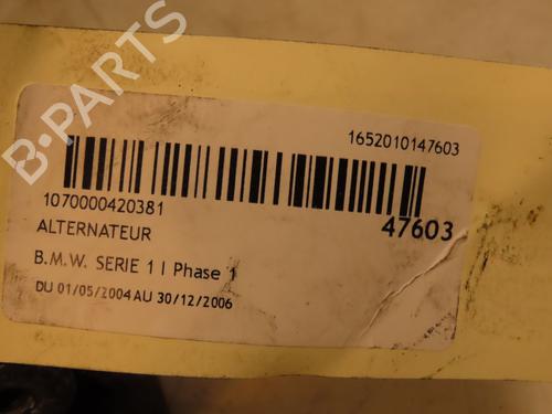 Alternator BMW 1 (E87) 118 d | BP16555617M7 