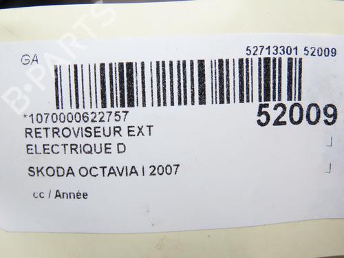 Right mirror SKODA OCTAVIA II Combi (1Z5) 1.9 TDI | BP28801959C27 