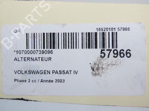 Used Alternator Alternator VW PASSAT B5.5 (3B3) 1.9 TDI (130 hp) 34048937 34048937