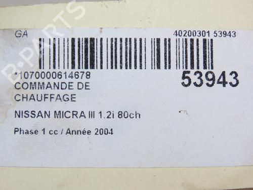 Used Climate control NISSAN MICRA III (K12) 1.2 16V (80 hp) 28967909