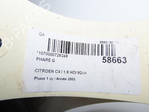 Left headlight CITROËN C4 I (LC_) 1.6 HDi | BP36495722C28 - Image 6