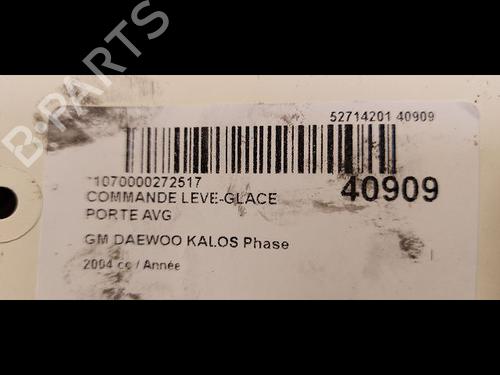 Used Left front window switch DAEWOO KALOS (KLAS) 1.2 (72 hp) 9612806