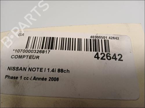 Used Instrument cluster NISSAN NOTE (E11, NE11) 1.6 (110 hp) 10063512