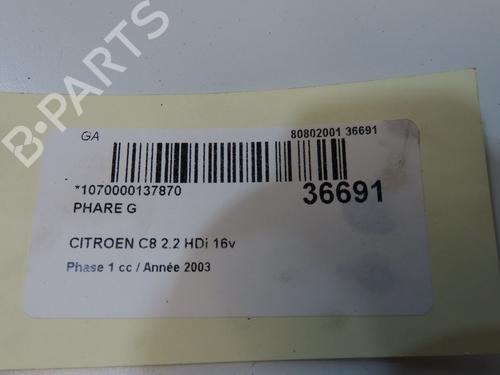 Used Left headlight Left headlight CITROËN C8 (EA_, EB_) 2.2 HDi (128 hp) 34408926 34408926