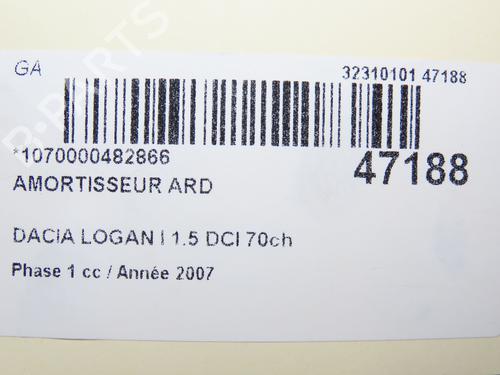 Right rear shock absorber DACIA LOGAN MCV (KS_) 1.5 dCi (KS0K) | BP28967552M19 - Image 3