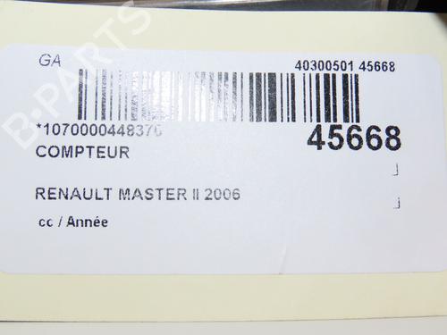 Used Instrument cluster Instrument cluster RENAULT MASTER II Van (FD) 3.0 dCi 140 (FD0T, FD0S, FD2T, FD3S, FD8S) (136 hp) 14951100 14951100