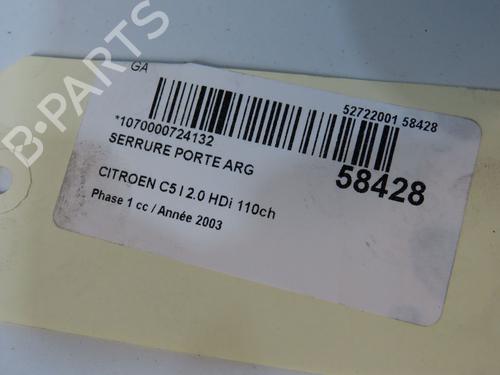 Used Rear left lock Rear left lock CITROËN C5 I (DC_) 2.0 HDi (DCRHZB, DCRHZE) (109 hp) 33728154 33728154