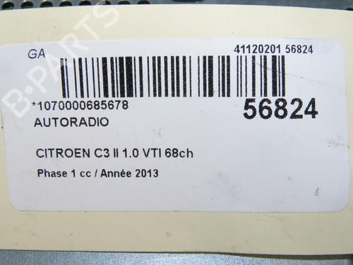 Radio CITROËN C3 II (SC_) 1.0 VTi 68 | BP31605875E6 - Image 6