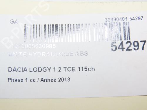 ABS Bremseaggregat DACIA LODGY (JS_) 1.2 TCe (JSAY, JSM0) | BP28967646M43 