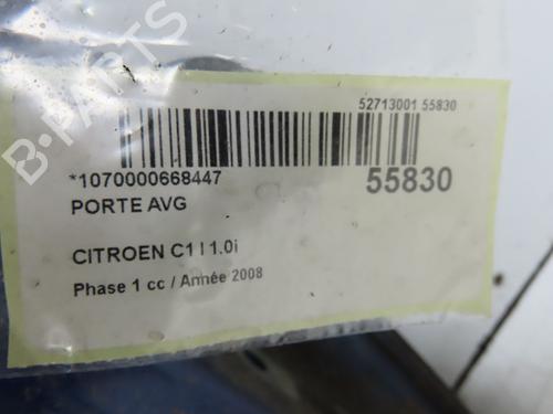 Used Left front door CITROËN C1 (PM_, PN_) 1.0 (68 hp) 30556759