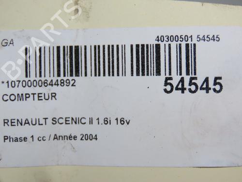 Instrument cluster RENAULT SCÉNIC II (JM0/1_) 1.6 (JM0C, JM0J, JM1B) | BP31077321C47 