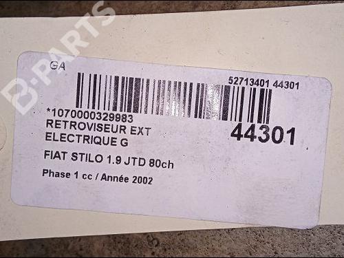 Left mirror FIAT STILO (192_) 1.9 JTD (192_XF1A) | BP9619166C26 