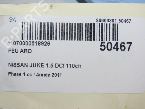 Right taillight NISSAN JUKE (F15) 1.5 dCi | BP18953722C35 