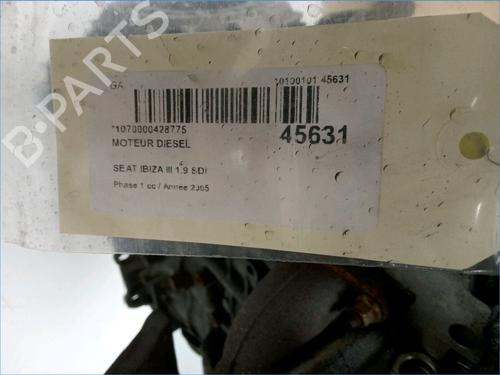 Used Engine SEAT IBIZA III (6L1) 1.9 SDI (64 hp) 12604616