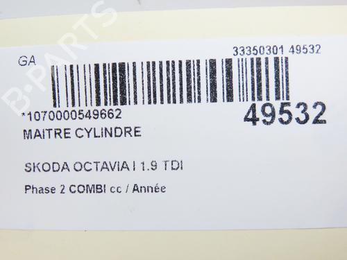 Brake master cylinder SKODA OCTAVIA I Combi (1U5) 1.9 TDI | BP19162150M77 
