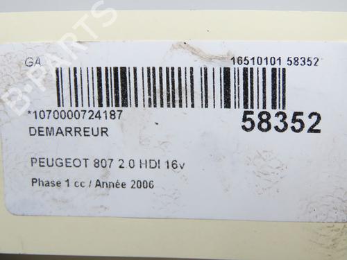 Starter PEUGEOT 807 (EB_) 2.0 HDi | BP36310351M8  - Image 6