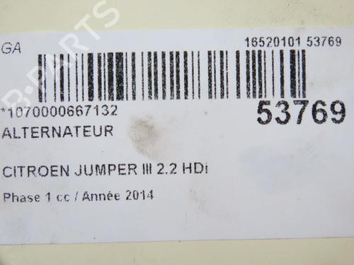 Alternator CITROËN JUMPER II Van 2.2 HDi 130 | BP39387794M7 - Image 9