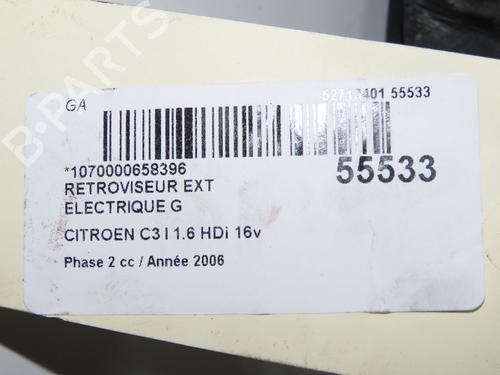 Left mirror CITROËN C3 I (FC_, FN_) 1.6 16V HDi | BP31984627C26 