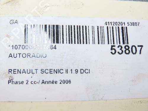Radio RENAULT SCÉNIC II (JM0/1_) 1.9 D | BP29170467E6 