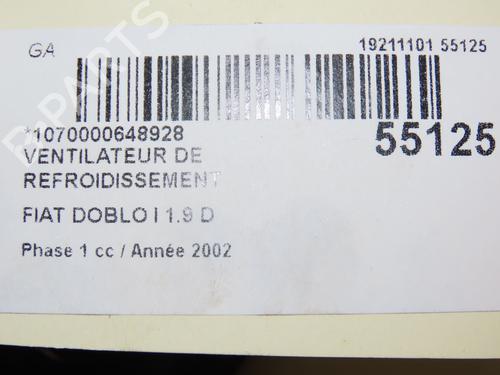 Radiator fan FIAT DOBLO MPV (119_, 223_) 1.9 D (223AXB1A) | BP28967145M35 