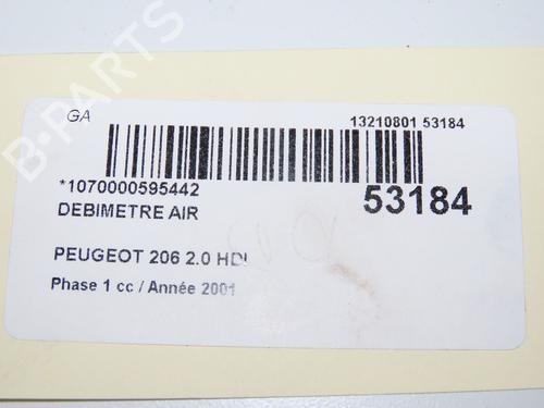 Luftmassemåler PEUGEOT 206 Hatchback (2A/C) 2.0 HDI 90 (90 hp) 32150728