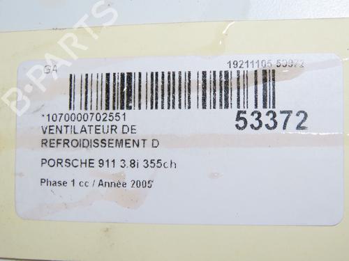 Used Radiator fan Radiator fan PORSCHE 911 Convertible (997) 3.6 Carrera (325 hp) 31575781 31575781