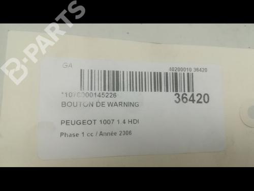 Warning switch PEUGEOT 1007 (KM_) 1.4 HDi | BP9600301I22 