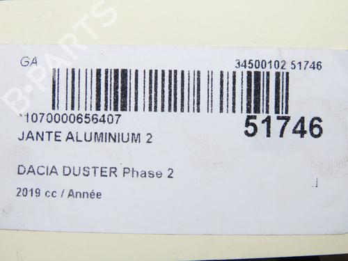 Rim DACIA DUSTER (HM_) 1.3 TCe 130 (HMMF) | BP30404037C45 