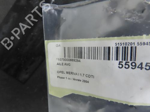 Błotnik przedni lewy OPEL MERIVA A MPV (X03) 1.7 CDTI (E75) | BP30916912C41