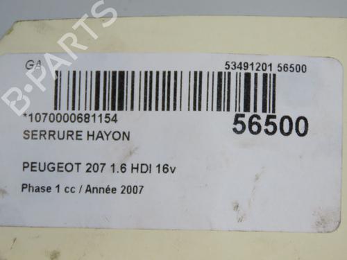 Used Tailgate lock PEUGEOT 207 (WA_, WC_) 1.6 HDi (90 hp) 31575815