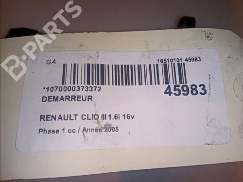 Starter RENAULT CLIO III (BR0/1, CR0/1) 1.6 16V (BR05, BR0B, BR0Y, BR15, BR1J, BR1M, BR1Y, CR0B,... | BP11099257M8 