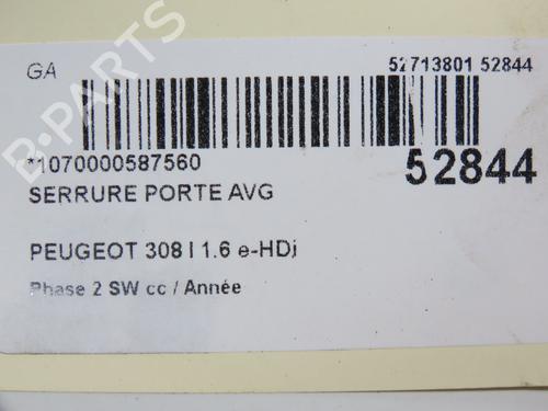 Front left lock PEUGEOT 308 SW I (4E_, 4H_) 1.6 HDi | BP28802029C98 