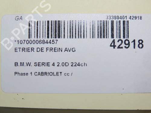 Used Left front brake caliper Left front brake caliper BMW 4 Convertible (F33, F83) 425 d (224 hp) 36494244 36494244
