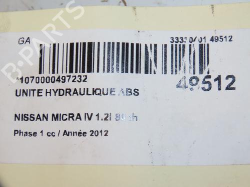 Used ABS pump NISSAN MICRA IV (K13K, K13KK) 1.2 (80 hp) 16832910