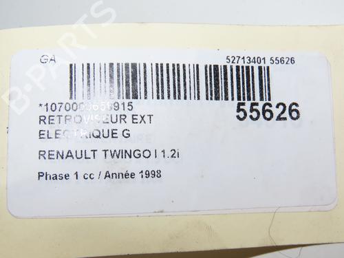 Used Left mirror RENAULT TWINGO I (C06_) 1.2 (C066, C068) (58 hp) 29551206