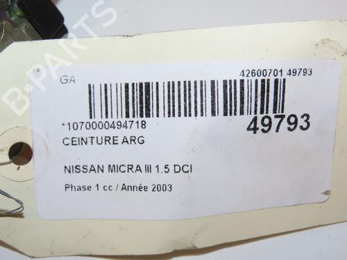 Rear left belt tensioner NISSAN MICRA III (K12) 1.5 dCi | BP29441741C89 