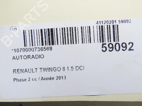 Radio RENAULT TWINGO II Hatchback Van (CNO_) 1.5 dCi (CN03) | BP40484818E6 - Image 5