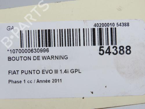 Used Warning switch Warning switch FIAT PUNTO (199_) 1.4 (199AXB1A, 199BXB1A, 199BXB11, 199AXB11) (78 hp) 33728055 33728055
