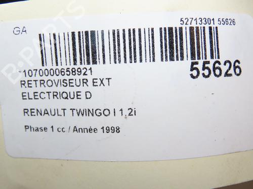 Bakspejl Højre RENAULT TWINGO I (C06_) 1.2 (C066, C068) (58 hp) 29379928