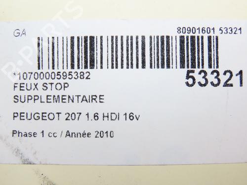 Third brake light PEUGEOT 207 (WA_, WC_) 1.6 HDi | BP28969739L11 