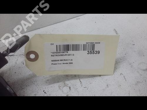 Right mirror NISSAN MICRA II (K11) 1.0 i 16V | BP9597630C27 