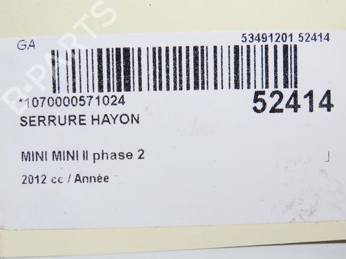 Tailgate lock MINI MINI (R56) One | BP28832224C101