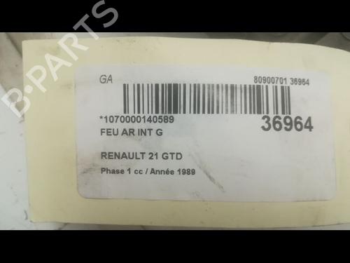 Used Left tailgate light RENAULT 21 Saloon (L48_) 2.1 D (L486) (65 hp) 23177853